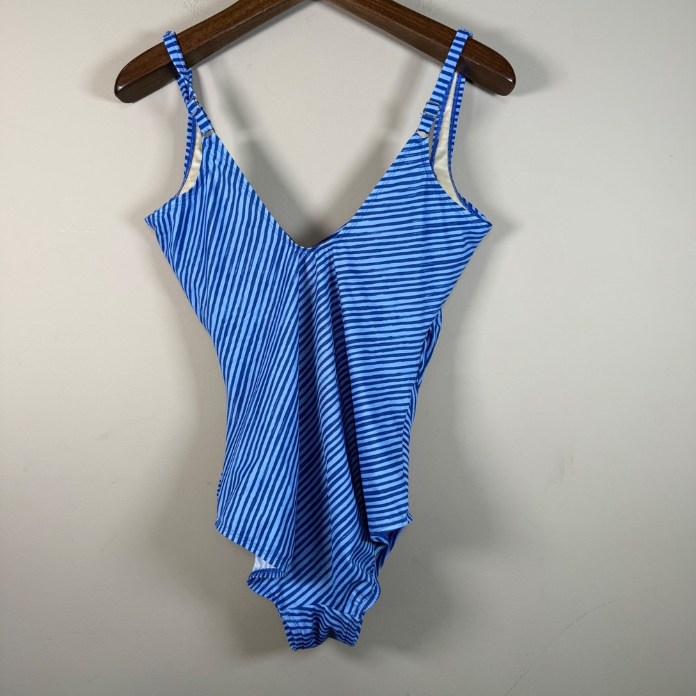 Miraclesuit X Talbots Sanibel One Piece- Painterly Stripe - Picture 2 of 12